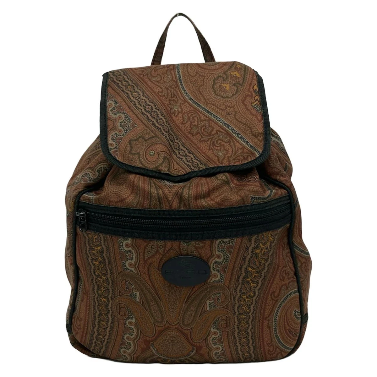 Etro BackPack Bag Brown Canvas Etro Nylon Paisley Backpack Beige Brown Multicolor in Very  main image 2