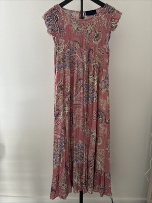 La comet Dress 100% Cotton Size 10 Handmade In Barcelona 