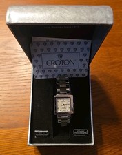 Croton Women's Stainless Steel Quartz Watch in Original Box - Square - Working
