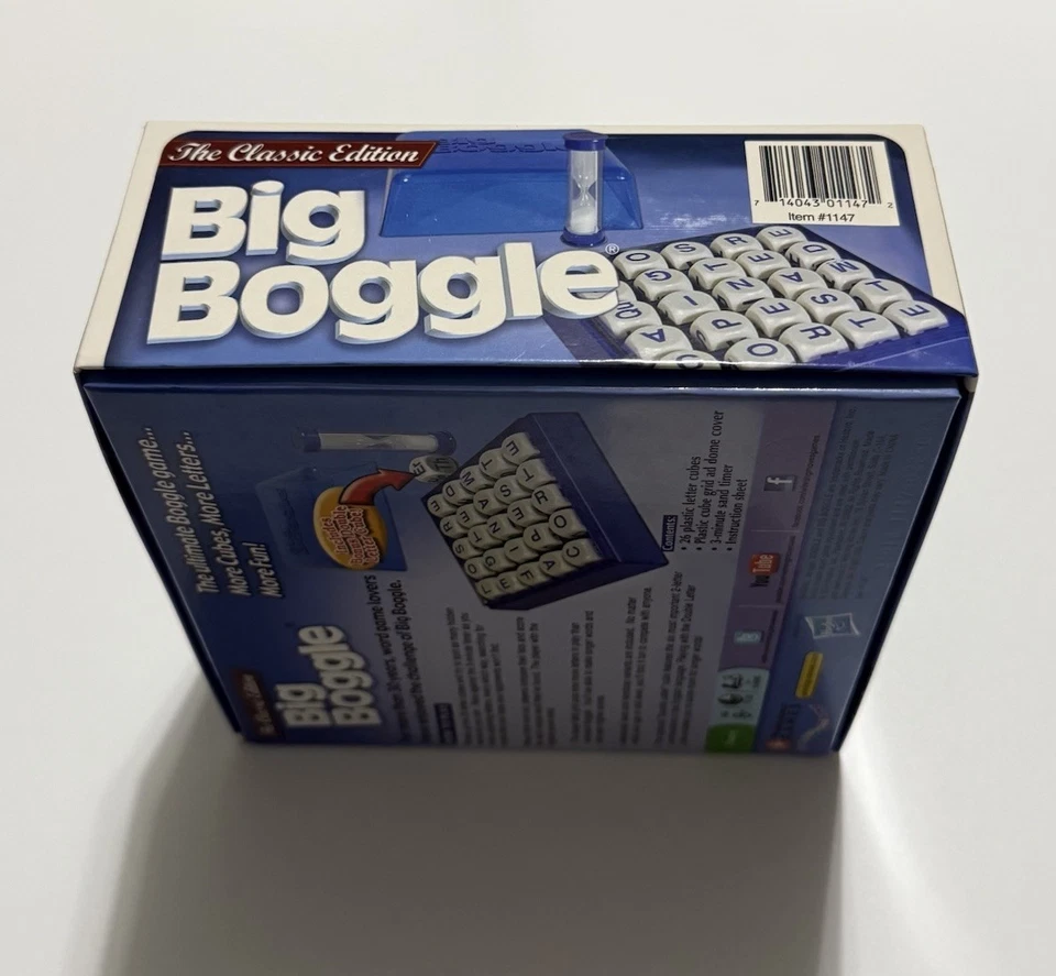 Big Boggle The Classic Edition Word Game Special Dbl Letter Cube Included Hasbro - Image 4 of 4