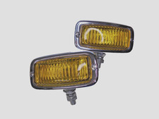 Nebelscheinwerfer Hella Chrom Nebelleuchten gelb Echtglas Roller Kleinwagen PAAR