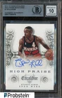 Spud Webb Signed 2014-15 Panini Excalibur High Praise #7 BSG BAS 10 AUTO