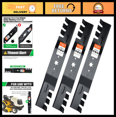 54'' Mower Blades 6-Star Mounting for Zero Turn Lawn Tractor - Toothed Mulching