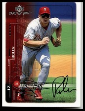 Scott Rolen Phillies 1999 MVP Upper Deck Silver Script Parallel Signature #156