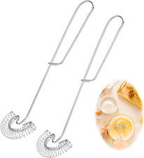 2 Stück Spiralbesen, Schneebesen Edelstahl, Schneebesen Klein, Whisk, Rührbesen 