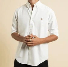 Polo Ralph Lauren Oxford Sport Shirt White Brand New Retail $125.00