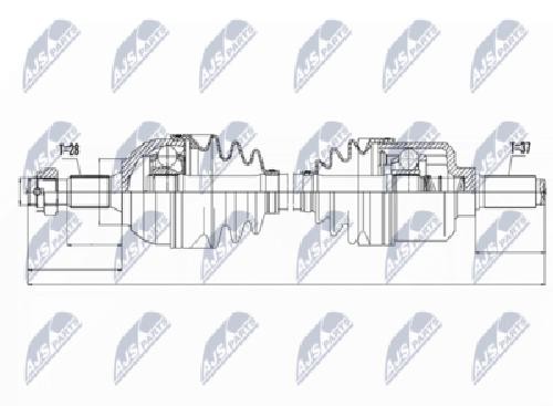 Original NTY Drive Shaft NPW-CT-052 For Citroën