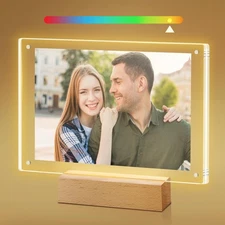Light up Picture Frame 5x7, Color-Changing Led Picture Frame, Love Photo Fram...