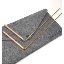 99.9% Copper Dowsing Rod- 2PCS Divining Rods with Bag - Detect Gold, Water, G...