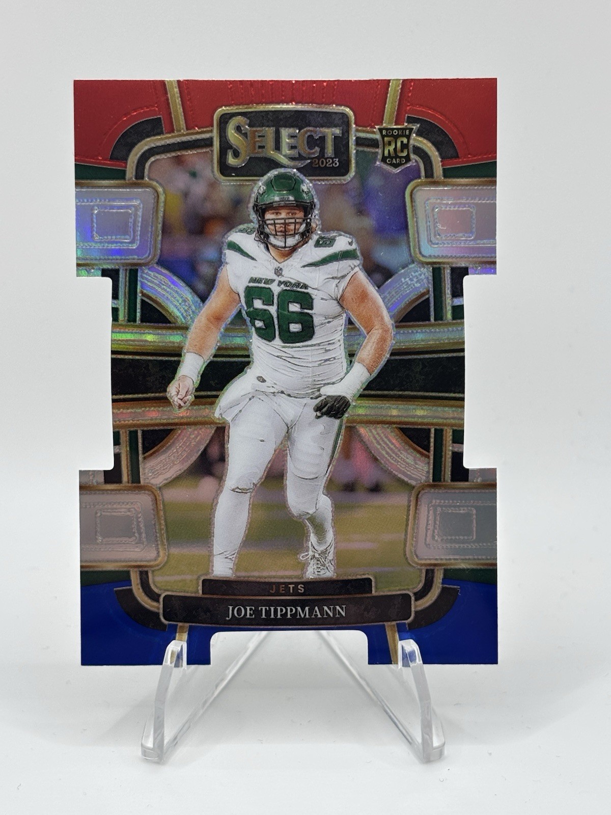 Joe Tippmann Panini Select #78 Die-Cut Red & Blue Prizm