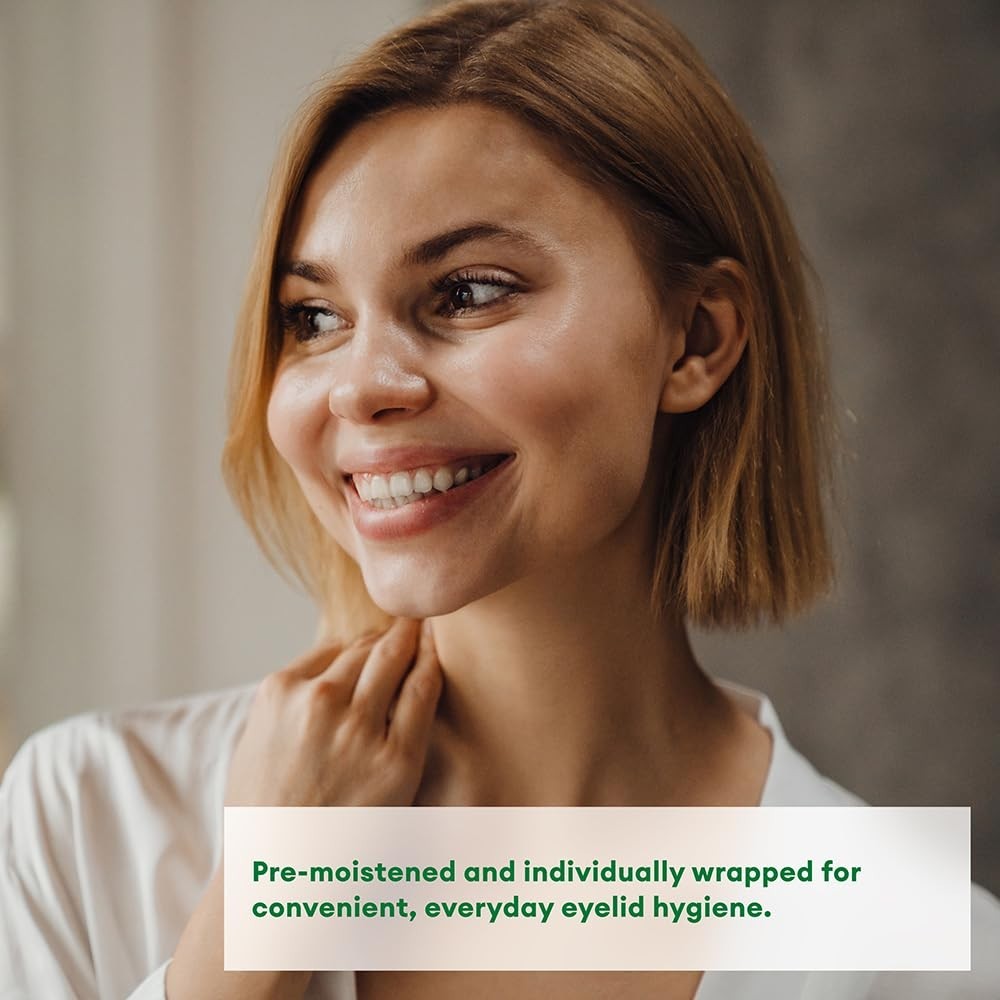 Lid Wipes Eyelid Cleansing Wipes Sterile 32 Count Hypoallergenic Oily Dry