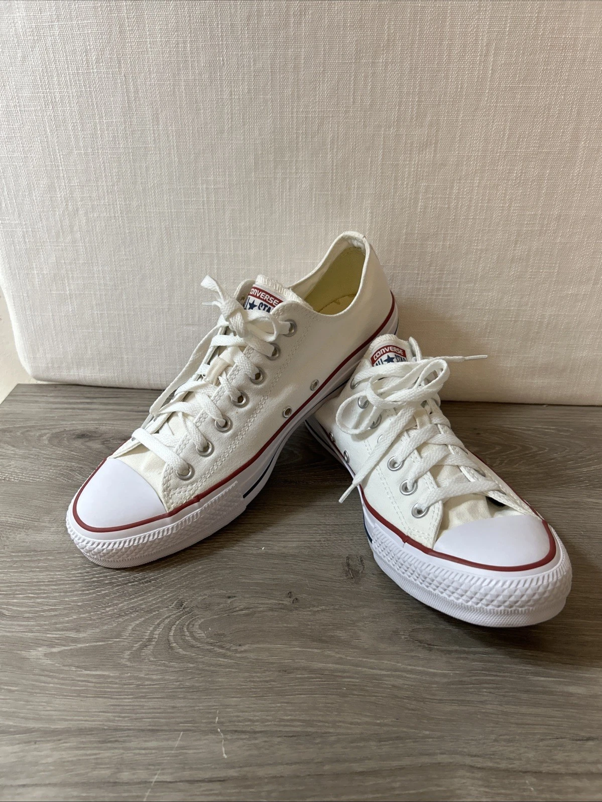 Converse All Star Men’s Shoes Size 10 M White Canvas Low Cut M7652
