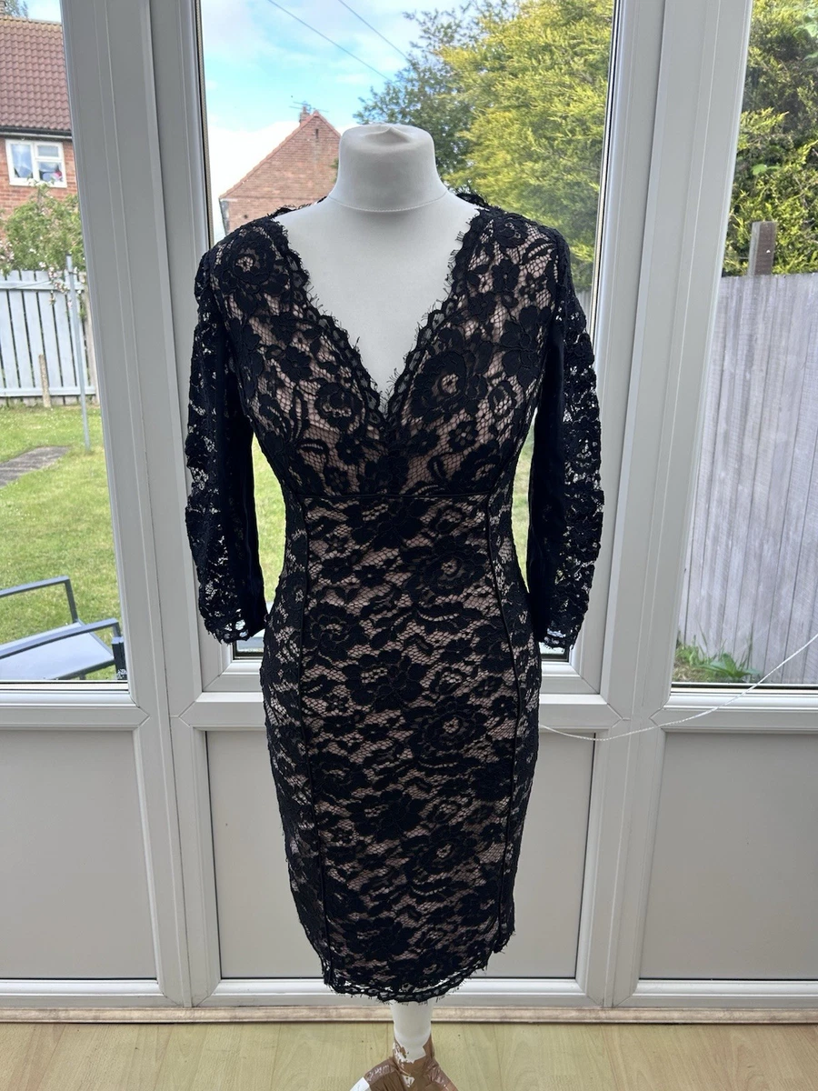 knee length dresses for ladies Self-Portrait - Black Velvet Lace Maxi Dress