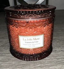 LA JOLIE MUSE Tomato Vine Candle, Candles for Women 12 Oz New Natural Soy Wax