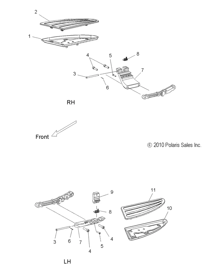Soldadura de tablero de piso de conductor Polaris, izquierda, pieza original OEM 1021215-463, cantidad 1 Foto 2 de 2