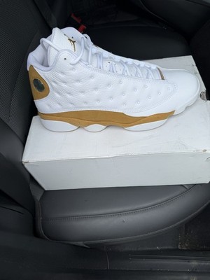 Jordan Air Jordan 13 Men's Mid Top Lace-Up Sneakers White/Brown New in Box