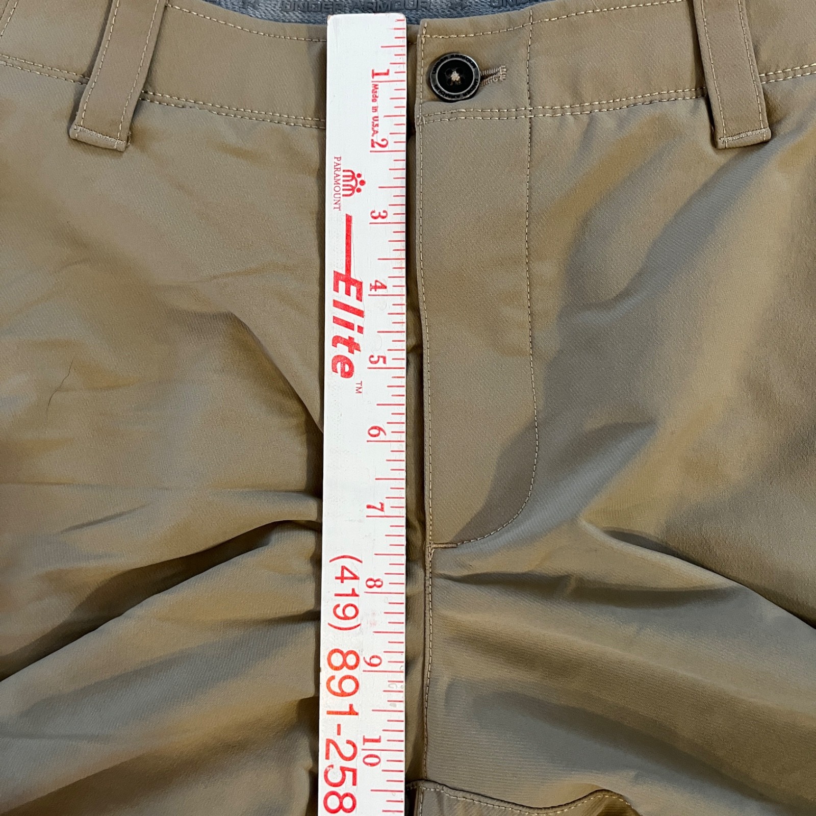 Under armour All Season Gear Tech Pants Mens 34x32 Tan Beige Stretch Loose thumbnail 4