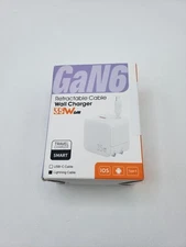 GaN6 35W Retractable Fast Charger for iPhone iPad