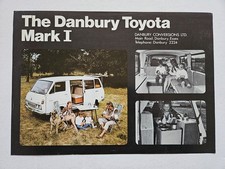 TOYOTA HIACE DANBURY CAMPER VAN SALES BROCHURE 1970'S