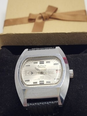 VINTAGE WORKS] BOLIVIA Electra 360 DATOMATIC Mens Jet Watch