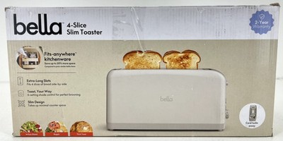 Bella 4 Slice Slim Toaster, Fits-anywhere  Kitchenware, 6 Setting Shade Control