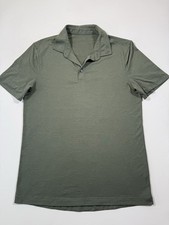 Lululemon Polo Shirt Mens Small Green Evolution Pique Performance Stretch Golf