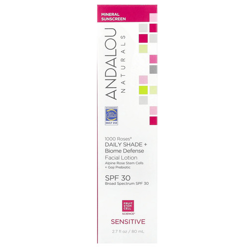 1000 Roses, Daily Shade + Biome Defense, Facial Lotion, SPF 30, 2.7 fl oz (80 - Picture 2 of 3