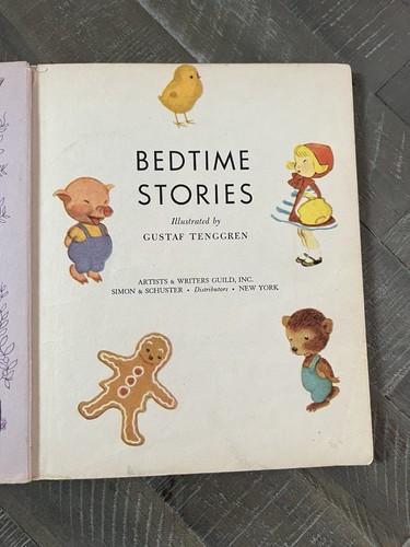 BLUE SPINE Little Golden Book #2 BEDTIME STORIES 42 pgs, No DJ, 8th Print 1945 - Picture 3 of 12