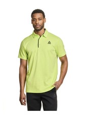 REEBOK Men  s Size L Performance Polo Shirt Short Sleeve Wicking   Sharp Green