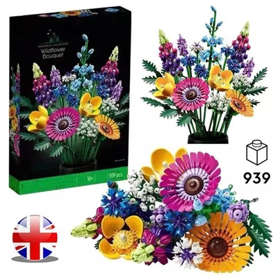 LEGO Wildflower Bouquet Set Artificial Flowers with Poppies Home Décor Gifts UK