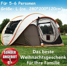 5-6 Personen Campingzelt Familiezelt Automati...
