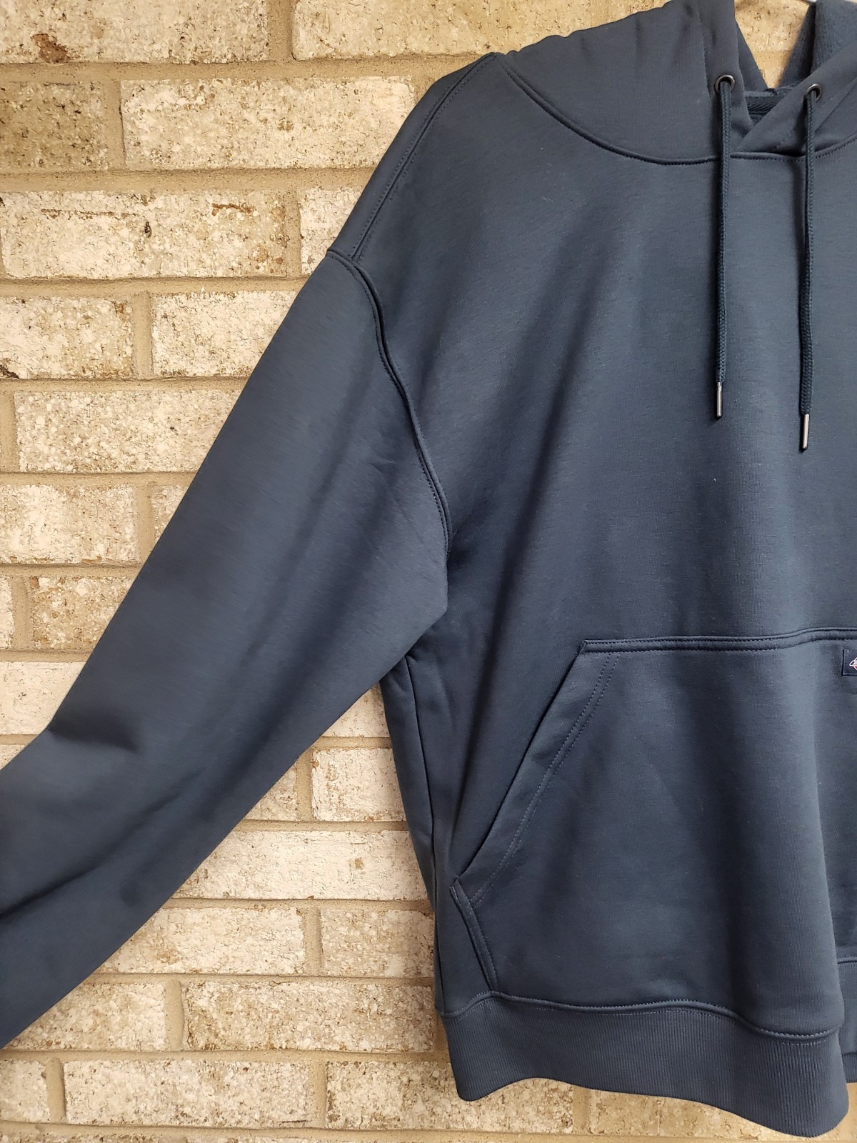 Dickies Hoodie Mens Medium Blue Pullover Sweatshirt Logo Sleeve NWT image 5