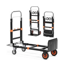 Folding Hand Truck 500lbs Capacity   Heavy Duty Alloy Steel Utility Cart with...