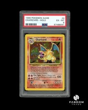 PSA 6 EX-MT Charizard Holo 4/102 Set Base Carta Pokemon Illimitata 1999