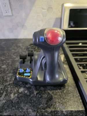 Vintage INTRUDER 5 QUICKSHOT Computer Pilot Joystick IBM Model No. QS-146 Black