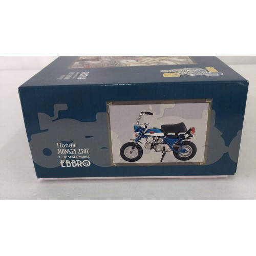 EBBRO 1/10 Honda Monkey Z50Z Blue Japan DAX Diecast bike 1/10 scale boxed New - Picture 5 of 12