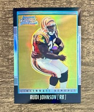 2001 Bowman Chrome Rookie X-Fractor Refractor Rudi Johnson #173 Rookie RC