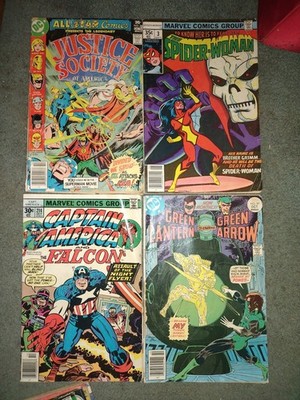 Marvel & DC Bronze Age Comic Lot - Spider-Woman, Captain America, Green Lantern