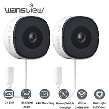 2PCS Wansview 3MP Window Camera WIFI Wireless Smart Security Camera AI Detection