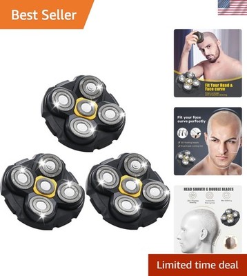 3-Pack Shaver Replacement Heads for Microtouch Titanium - Stainless Steel Blades