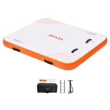 VEVOR Inflatable Floating Dock 6 x 5FT Inflatable Dock Platform Non-Slip Water F