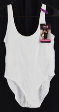 Maidenform Womens M Smoothing Seamless Bodysuit with Built-In Bra White Size 2XL