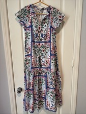 NWT LOFT Heart Mermaid Boho Peasant Long Maxi Dress Small