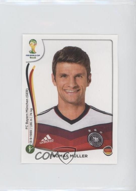 2014 Panini FIFA World Cup Brazil Album Stickers Thomas Muller #505 0e4q