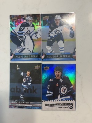 (4) Card Lot 2025-26 Extended. Winnipeg Jets. Toews Hellebuyck Connor Vallardi