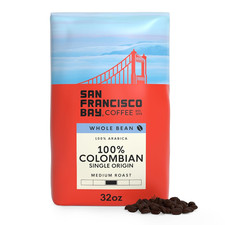 San Francisco Bay Coffee - Medium Roast Whole Bean Coffee - 100 Colombian 2 Lb