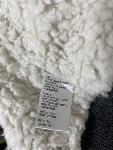 Chaqueta con capucha de cremallera completa gris oscuro resistente a la intemperie vintage para hombre XL - Imagen 7 de 8