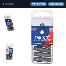 Torx Insert Bits T45 X 1 - 5-pack High-strength Steel Precision Fit Durable