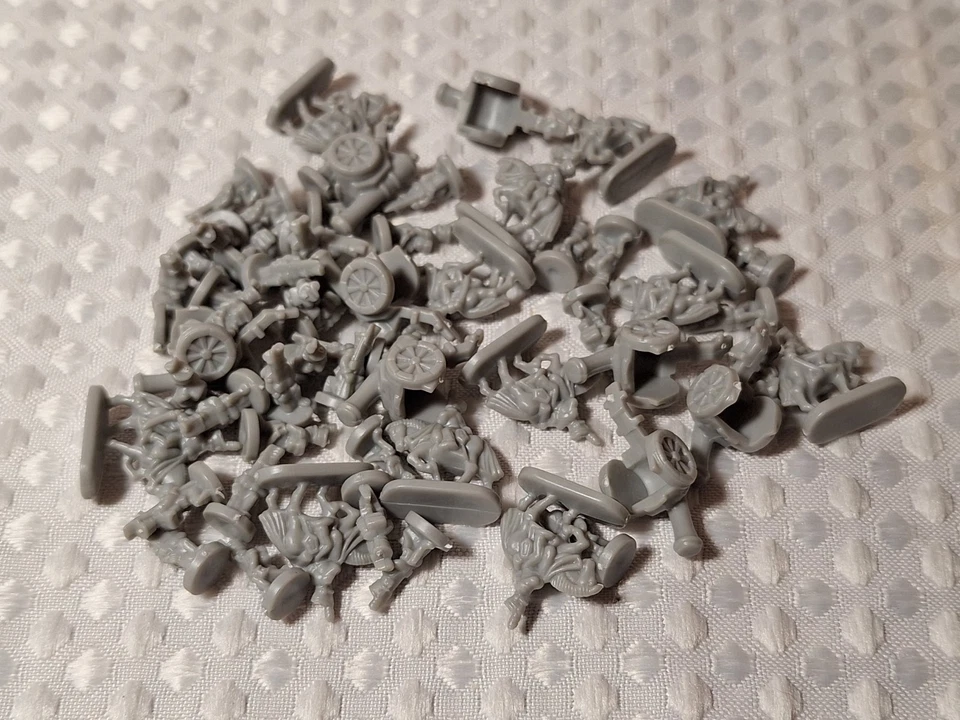 1998 Risk Game Replacement Pieces Parts Military Units Grey Lot of 60 - Image 2 of 4