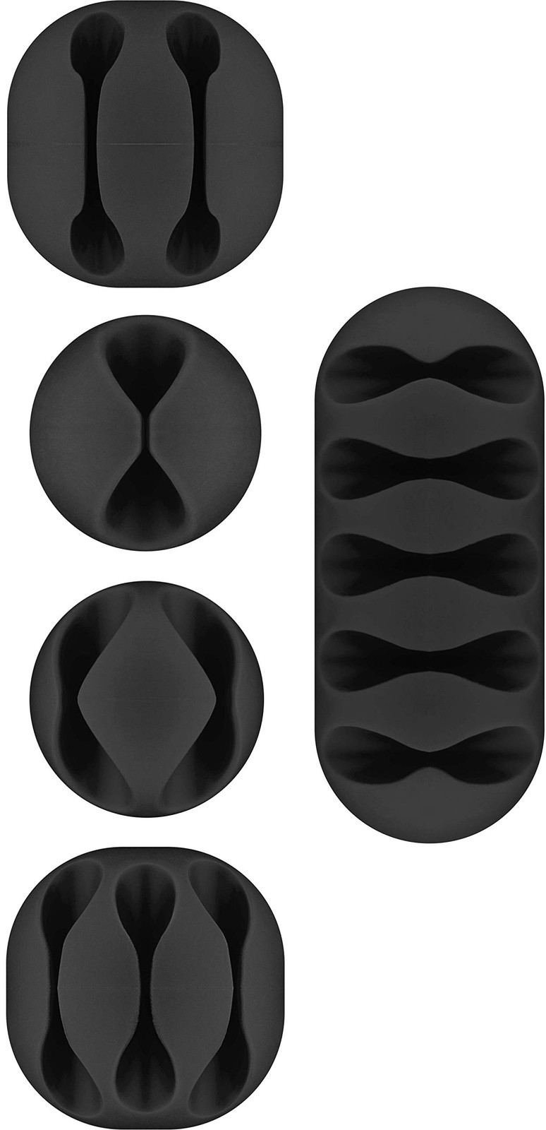 Goobay 70683 Storage and Fixing Cables Set of 5 Black 4090₽
